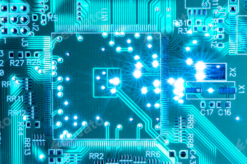 Vista previa: Fondo de placa PCB verde moderno