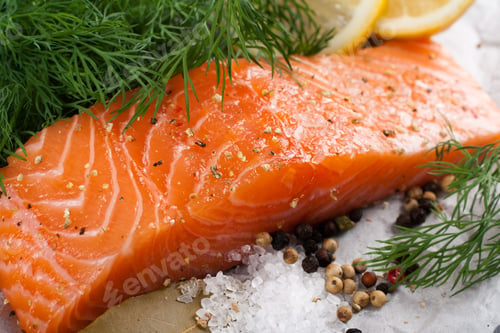 Preview: Delicious salmon fillet, rich in omega 3 oil