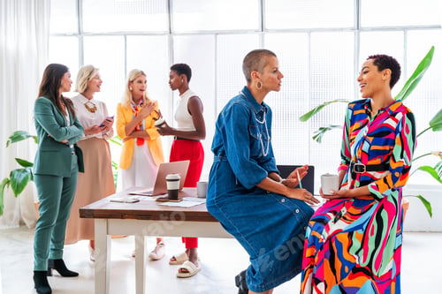 Preview: Group of businesswomen meeting in the office