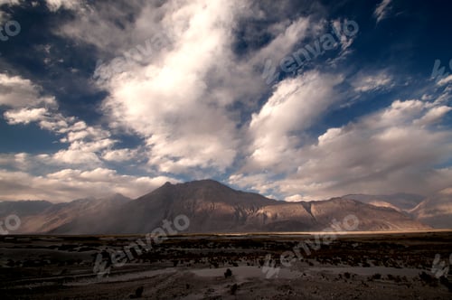 Preview: Sand dunes in Nubra valley in Himalayas. Hunder, Nubra valley, Ladakh