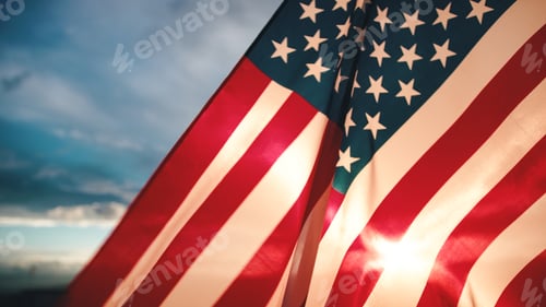 Preview: Flowers on flag for memorial day