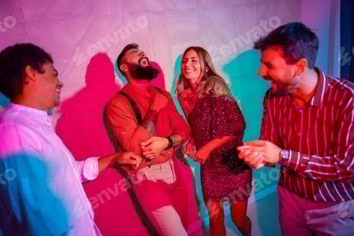 Preview: Friends singing and dancing at a party