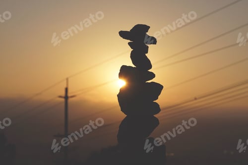 Preview: Electrical pole in the sunset. sun, power, electricity