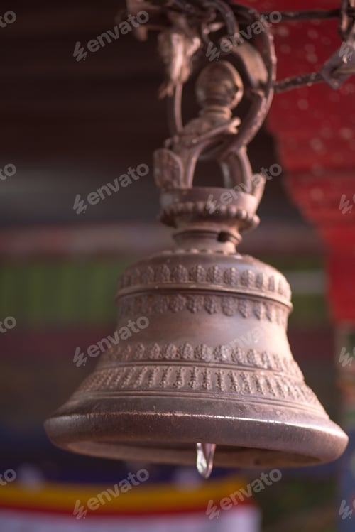 Preview: Bronze bell in buddhist temple in Tibet