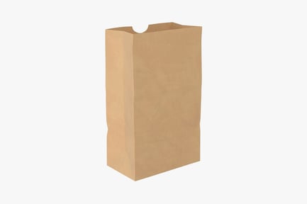 Preview: Open Brown Paper Grocery Bag - Medium