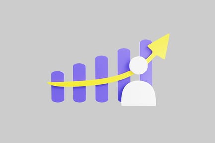 Preview: Abstract growth chart with person