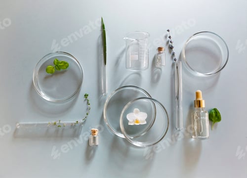 Preview: Set of various glassware on table in lab