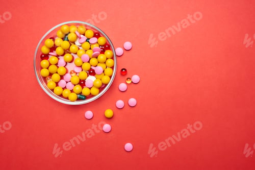 Preview: a plate of pills health care antibiotics medicines