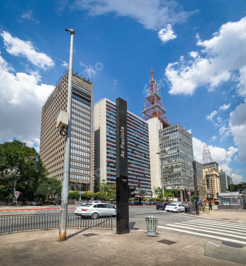 Visualização: Avenida Paulista - São Paulo, Brasil