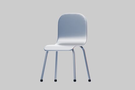 Preview: Modern silver shell chair design