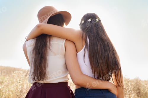 Preview: Two Teens Embrace Outdoors on Sunny Day