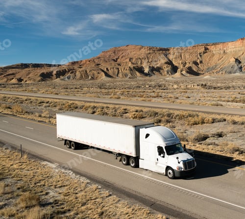 Preview: OTR Vehicle Transportation 18 Wheeler Big Rig White Semi Truck