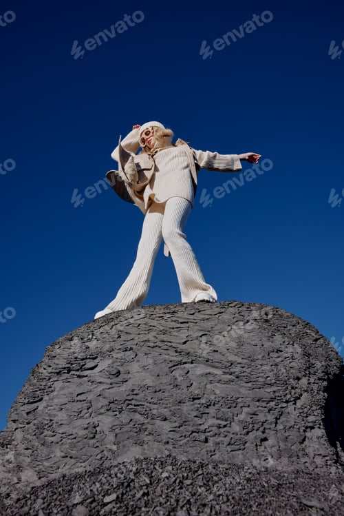 Preview: tourist autumn style travel to the mountains forest nature landscape