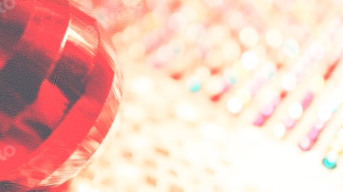 Preview: Ball And Bokeh In Blurred Color Style On Mulberry Paper Texture For Christmas Ans New Year Concept