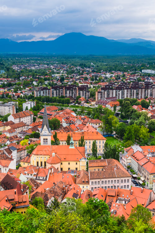 Preview: View from Ljubljana Castle of Ljubljana Old Town, Slovenia, Europe