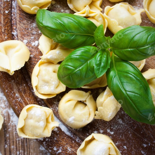 Preview: Homemade raw Italian tortellini