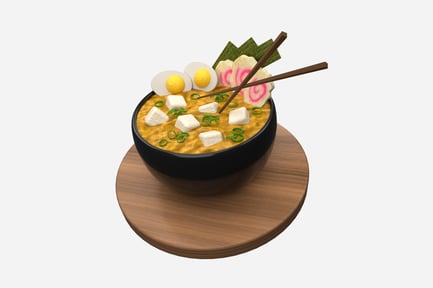 Preview: Miso Soup Cup 3D Illustration
