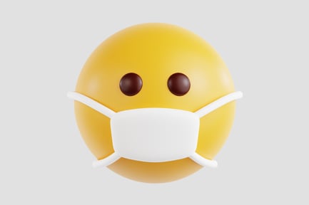 Preview: 3D Face With Medical Mask Emoji