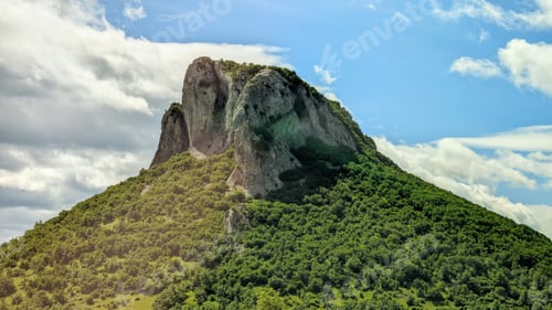 Preview: Scenic View of Croatian Highlands with Rugged Peaks and Dense Woodland, Dalmatia, Croatia