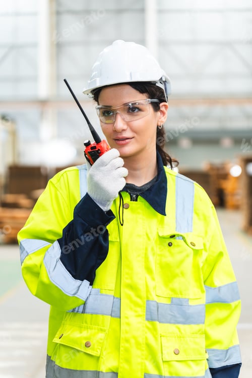 Preview: professional technician engineer working in industrial manufacturing factory