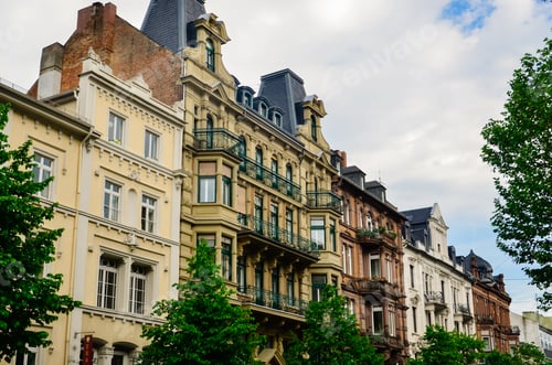 Preview: Traditional classical architecture houses in germany in summer