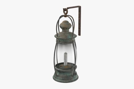 Preview: Mounted Ship Lantern with Candle