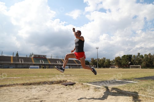Preview: Long Jump Athlete In The Air