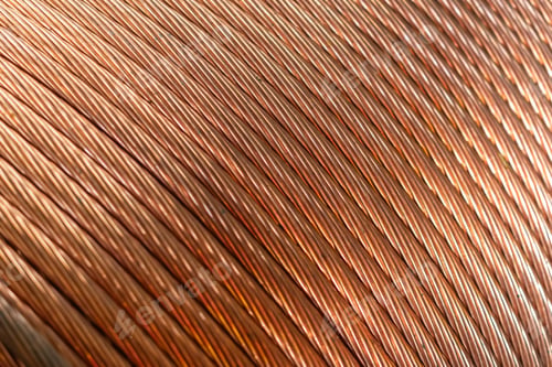 Preview: copper wires with visible details. background or texture