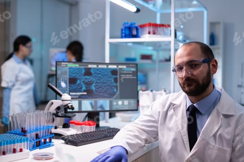 Preview: Portrait of man scientist in research laboratory
