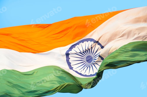 Preview: Wavy Indian Flag, Close-up