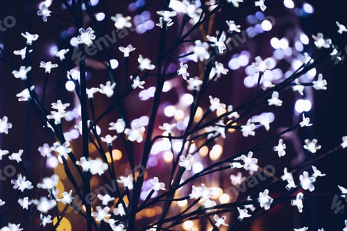 Preview: Abstract defocused christmas background. Happy new year