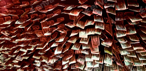 Preview: Signed Dollars bills hang from ceiling of an Irish pub.