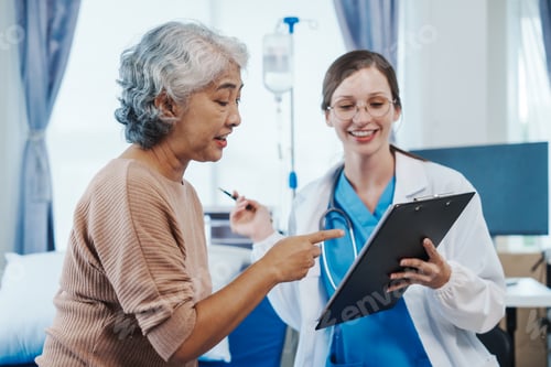 Preview: Female doctor examined patient health peace of mind. Basic procedure for general examination