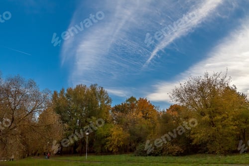 Preview: Park in autumn leaves in Klaipeda, Lithuania.