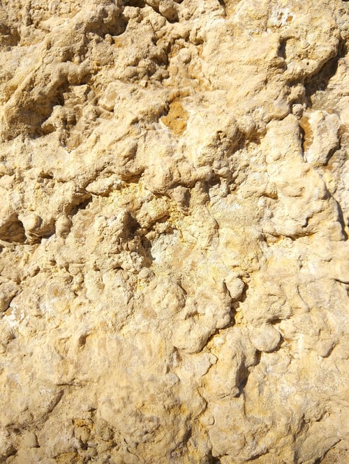 Preview: Texture Of Calcareous Wall, Abstract Pattern With Yellow Hues, Background With Limestone In Retro