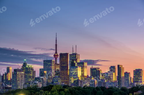 Preview: Toronto city view from Riverdale Avenue. Ontario, Canada