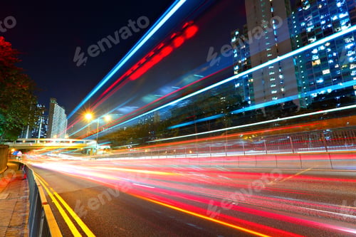 Preview: traffic at city in night