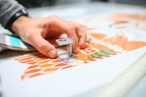 Preview: Printing house. The printer works in a modern production hall