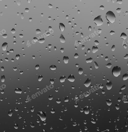 Preview: Water drops on gray background closeup