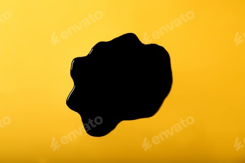 Preview: A Spot Of Black Paint On A Bright Background