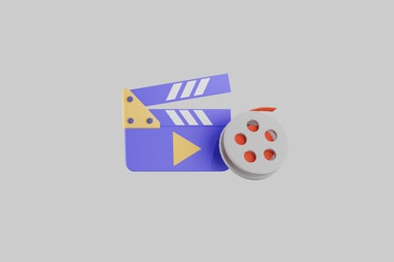 Preview: Cartoon film slate and reel