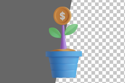 Preview: Money Plant 3D Icon