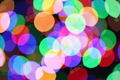Preview: Beautiful colorful lights as background. Bokeh effect
