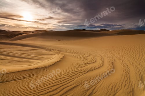 Preview: Beautiful views of the desert landscape. Gobi Desert. Mongolia.