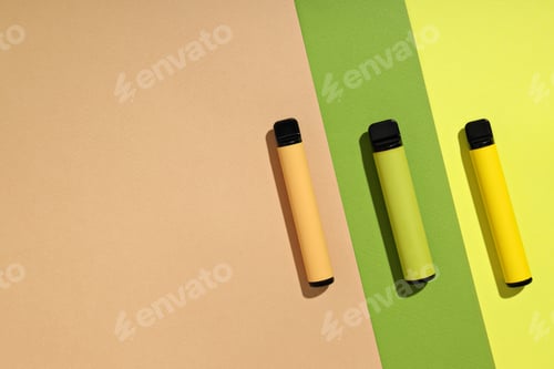 Preview: Three electronic cigarettes on a light background