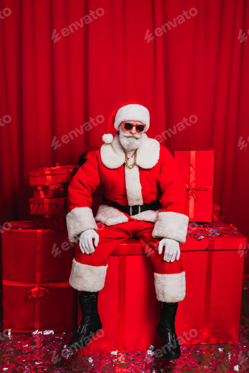 Preview: Santa Claus portrait, Christmas and newyear festive days concepts