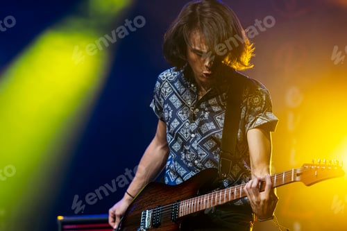 Preview: Guitarist performing at a live concert.