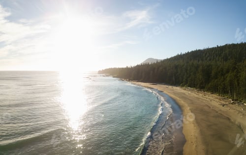 Preview: Pacific Ocean Coast. Aerial Nature Background