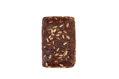 Preview: Dark Bread with Sunflower Seeds on White Background