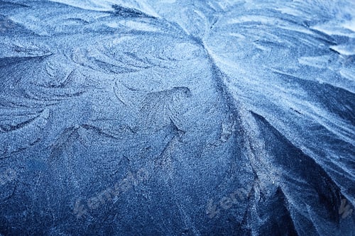 Preview: Frosty Patterns. Close-up of intricate frost patterns forming on a cold surface